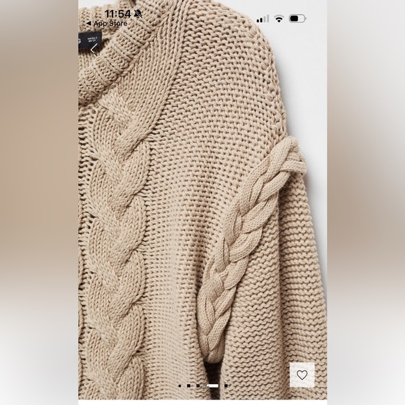 Mango knitted braided crop sweater - Picture 2 of 6